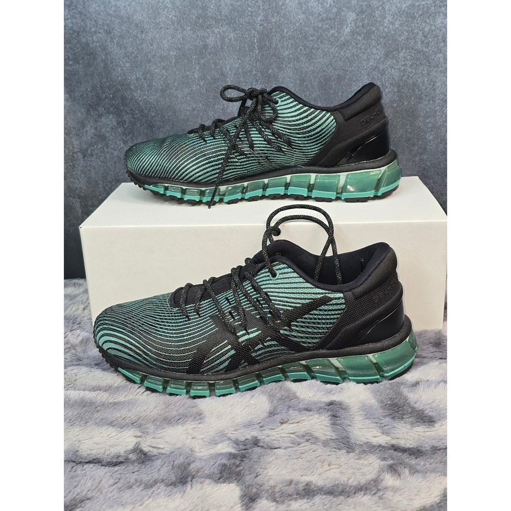 Asics Gel-Quantum 360 4 Black Teal Running Shoes Womens SZ 6 1022A029